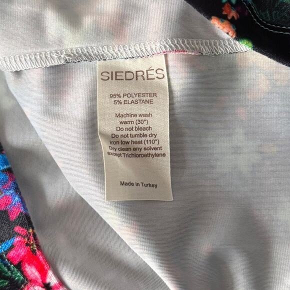 New Siedres Cody Velvet Floral Printed Fitted Turtleneck Top Size S - Picture 7 of 11